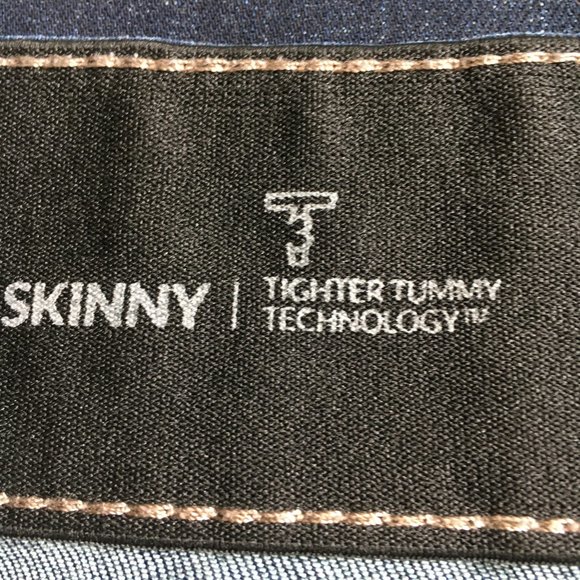 LANE BRYANT Dark Denim Tighter Tummy Tech Skinny Jeans Sz 28 - Picture 10 of 13